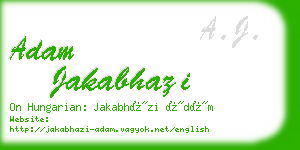 adam jakabhazi business card